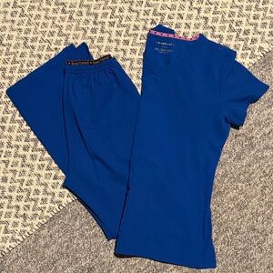 Heart Soul royal blue scrubs women’s size medium